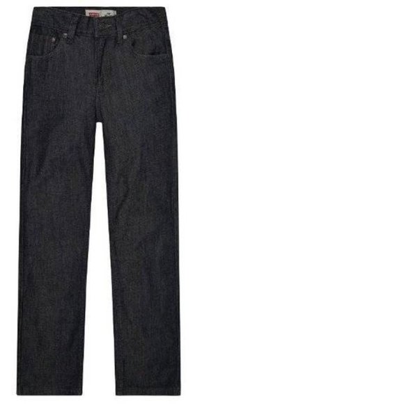 *Levis 550 Jeans Blue sz 10H Adjustable Waist Relaxed Straight 5 Pkt Husky Boys - Picture 1 of 6